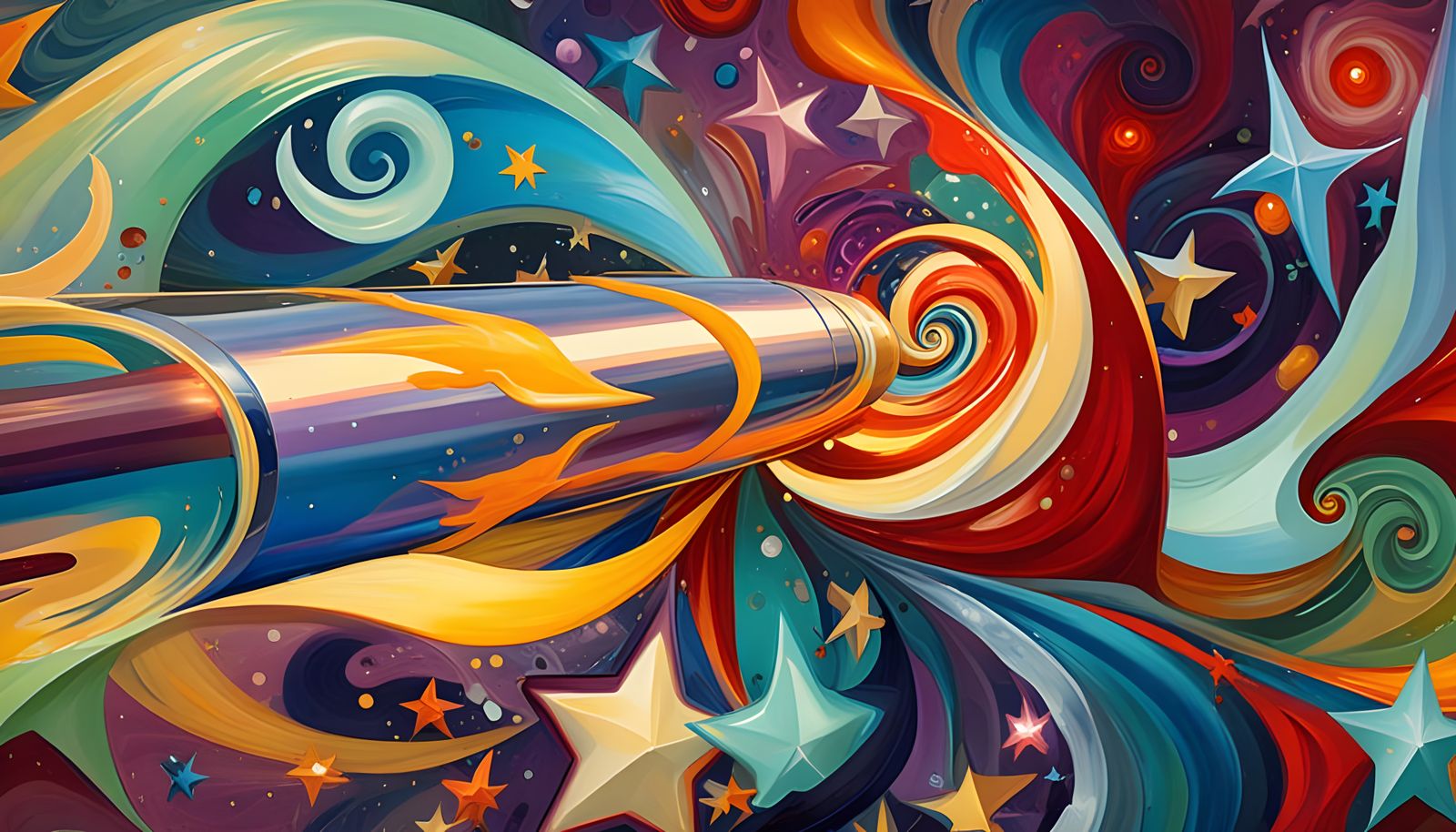 Surreal Velocity Vortex in Rich Oil Painting Style