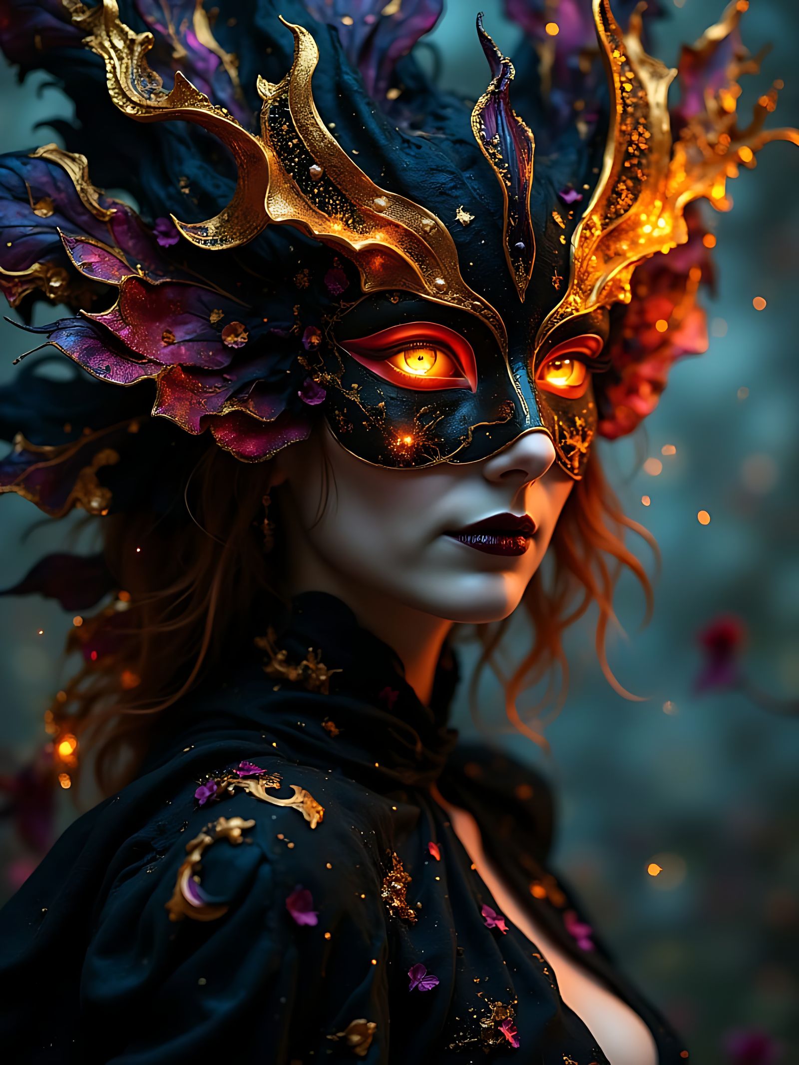 Venice Masquerade: Glowing Dance in the Dark