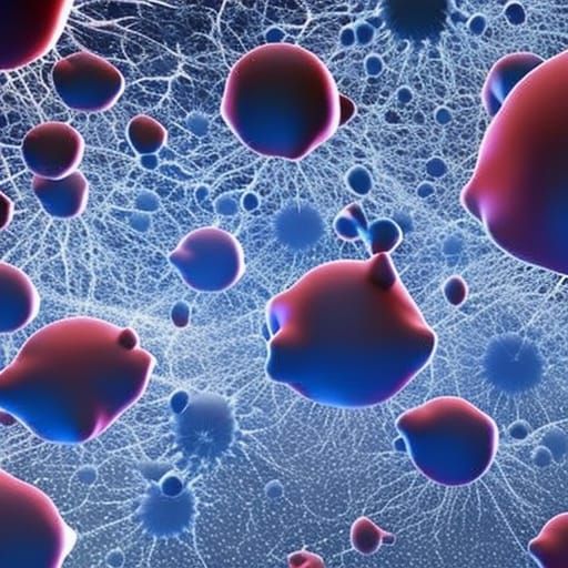 Immune Cells Attacking Cancer Cells: Immunotherapy Concept