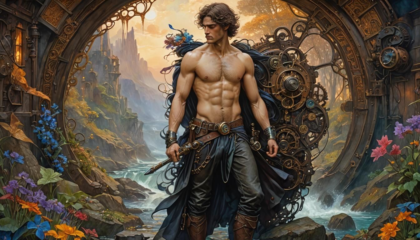 Steampunk Bombay Longing: Watercolour in Chaotic Pastels