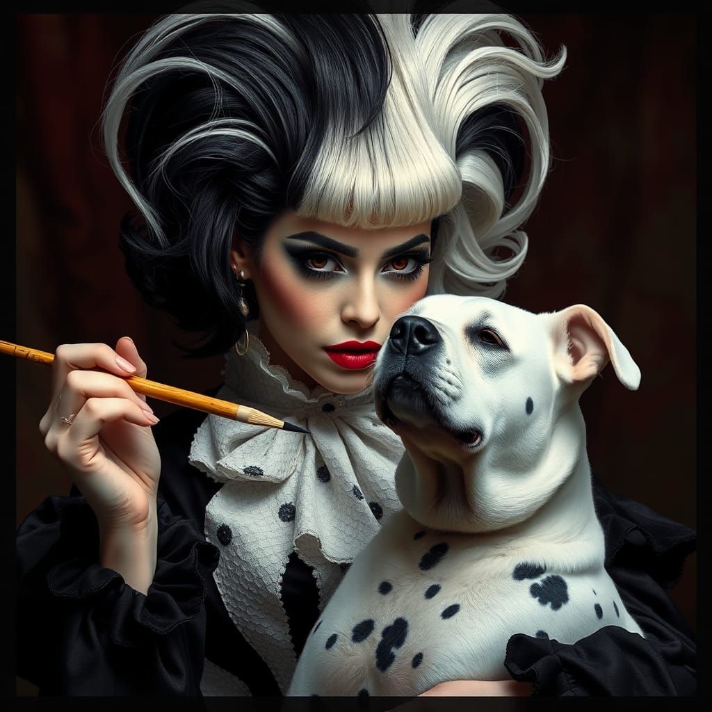 Lady Gaga as Mad Cruella: A Digital Painting