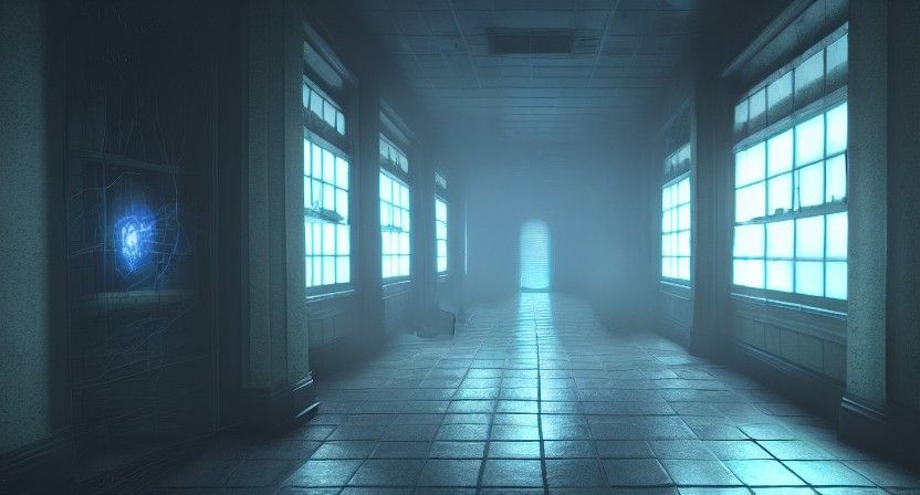 Ominous Haunted Hospital Hallway in Unreal Engine