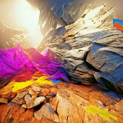 Colorful Mountain in Hyperreal 3D
