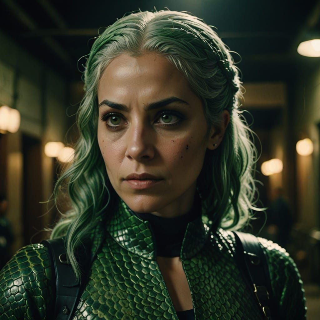 Tunisian Assassin with Green Eyes in Hyperrealistic Style