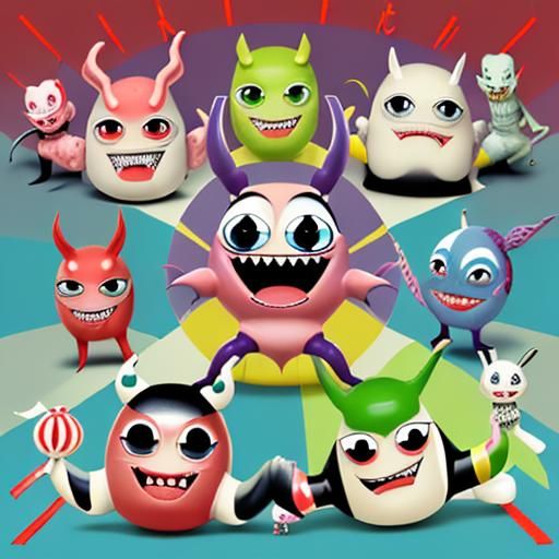 Zany Japanese Art: Silly Little Monsters