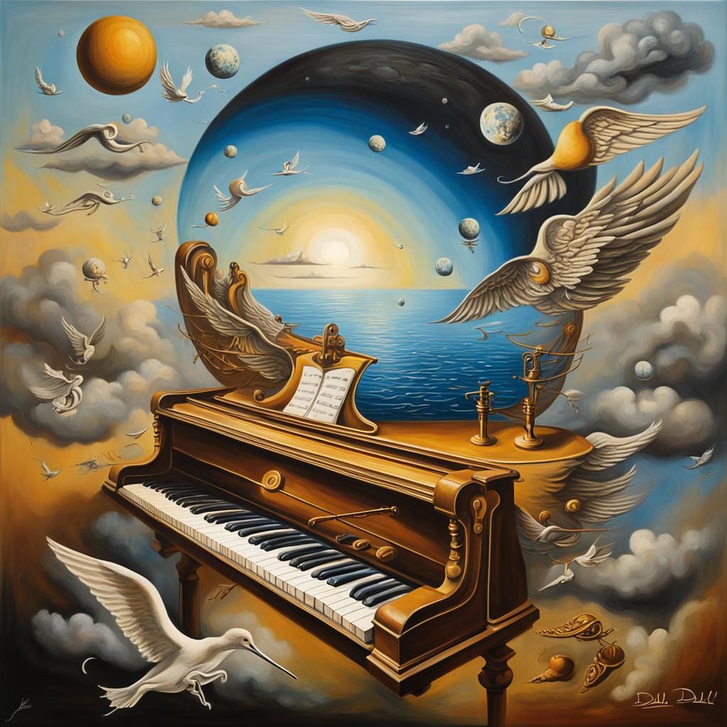 Surreal Landscape Inspired by Salvador Dali