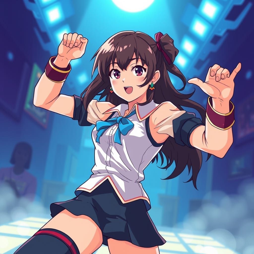 Cecilia in Dynamic Anime Scene, Studio Trigger Style