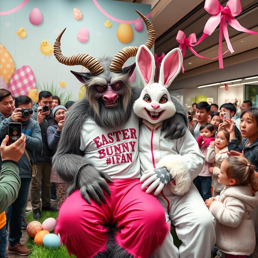 Krampus Meets Easter Bunny in Joyful Chaos
