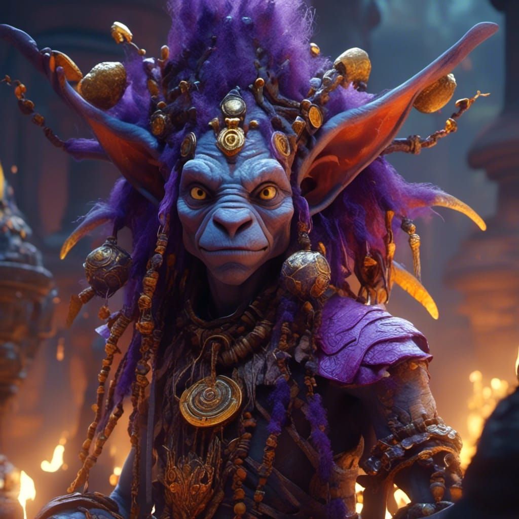 Goblin Shaman in Dark Fantasy Style