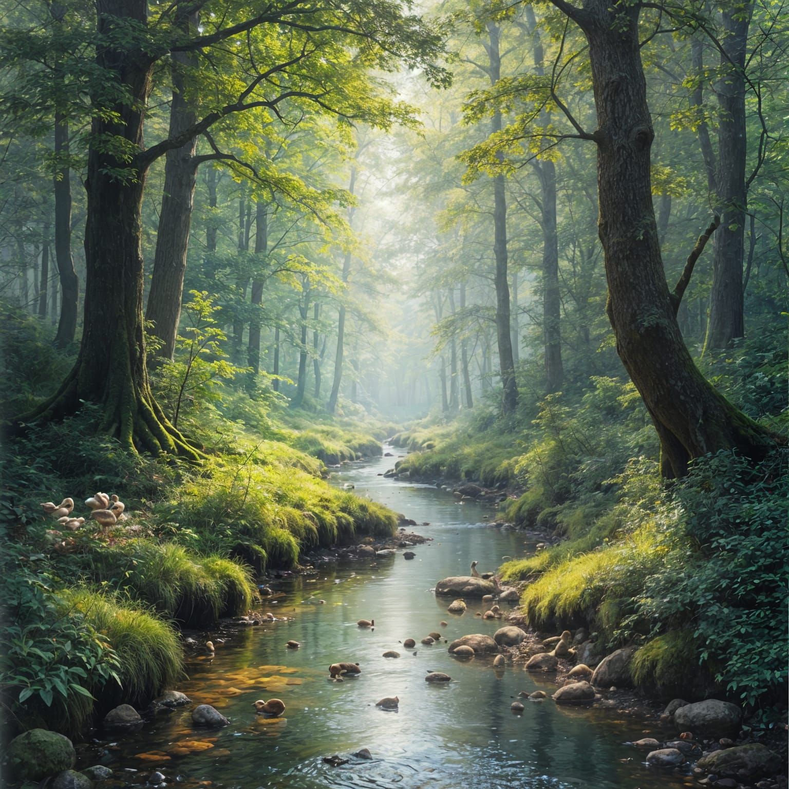 Serene Forest Brook Scene