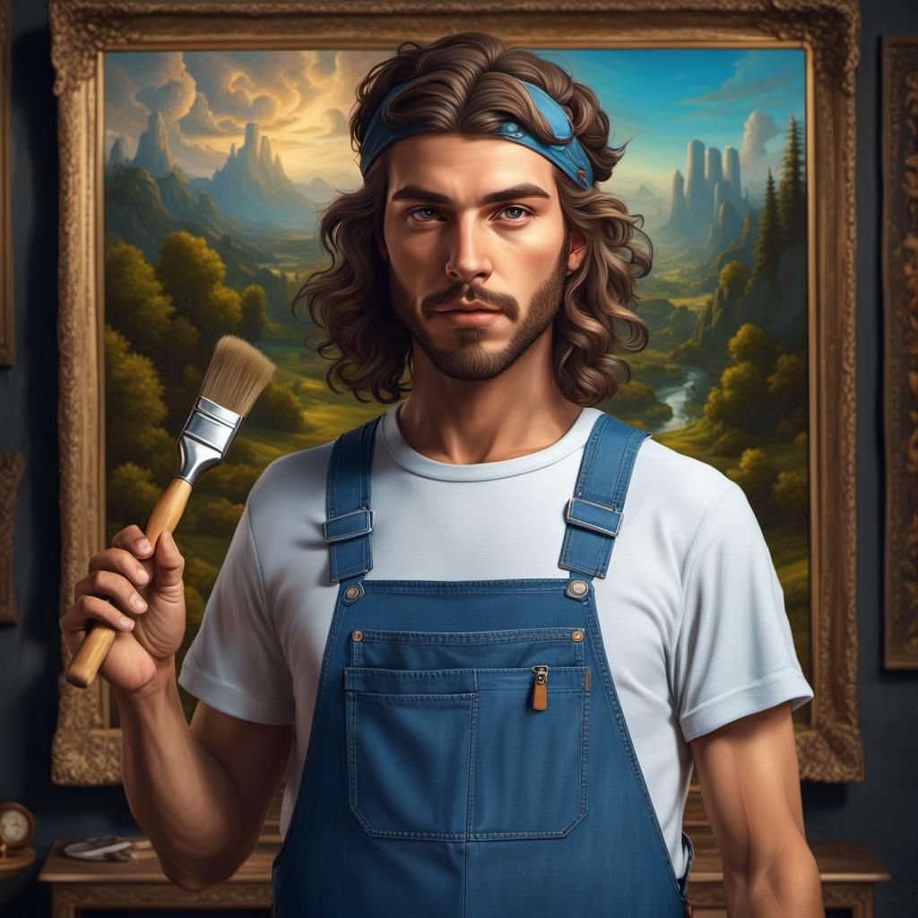 Renaissance Sci-Fi Portrait of Young Artist