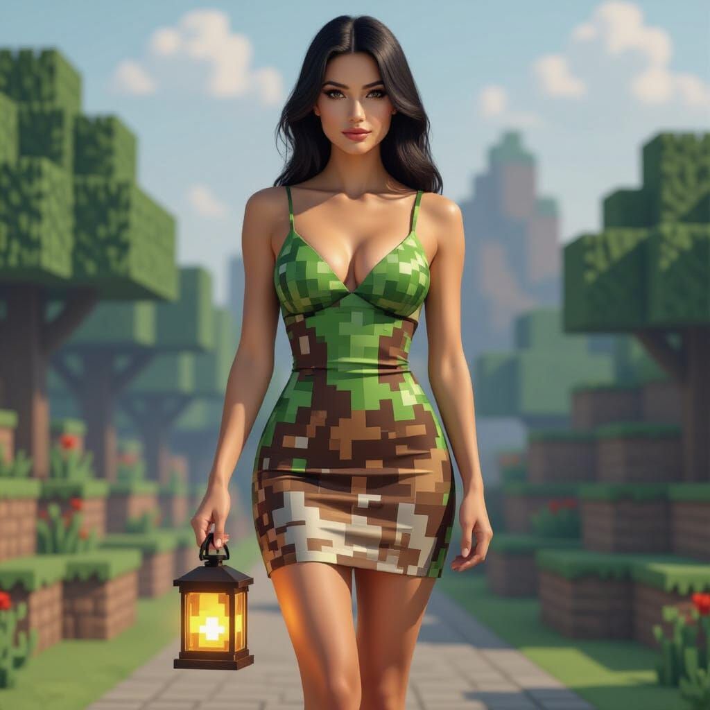 Lego-Inspired Pixel Art Cocktail Dress