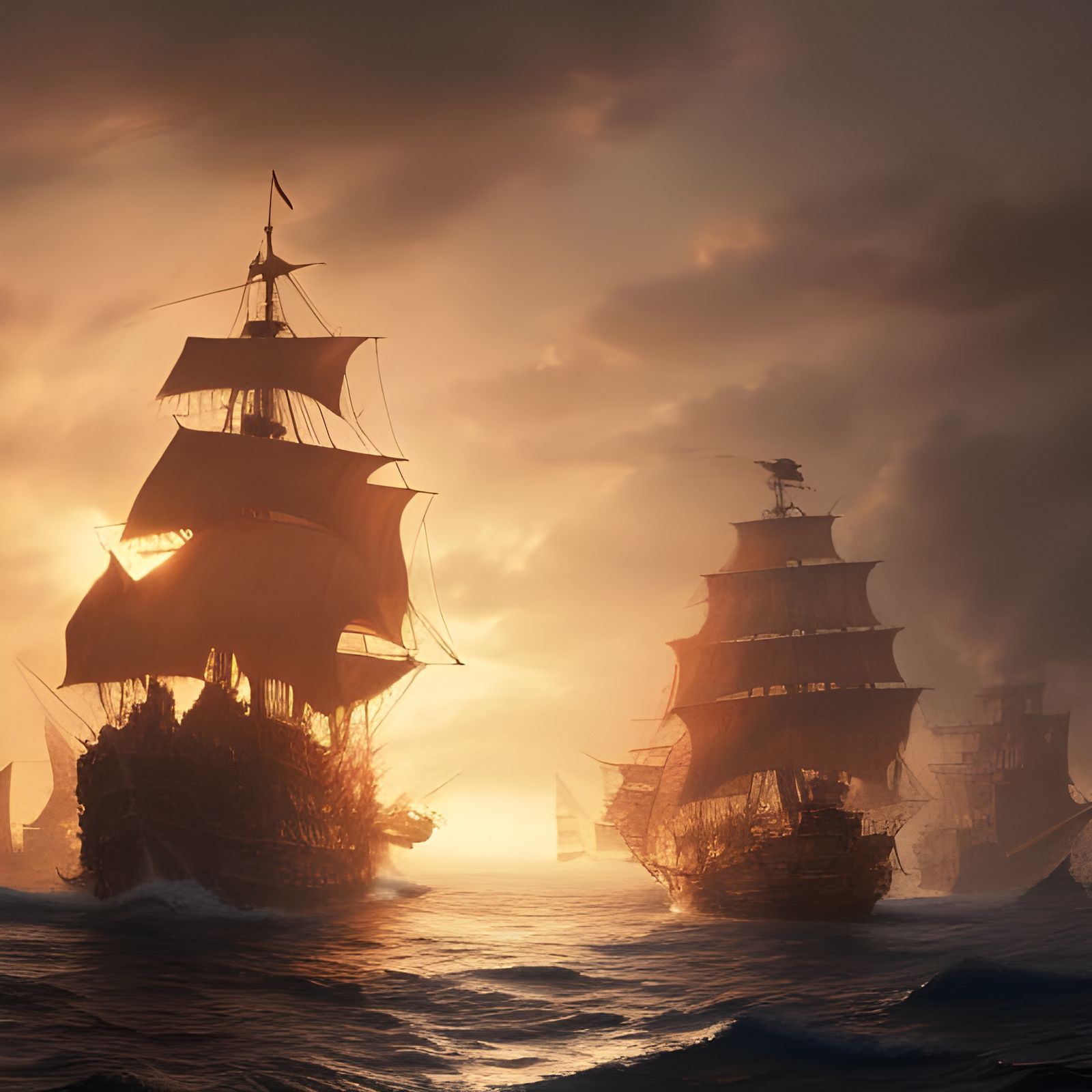 Javier Bardem as Pirate, Art Nouveau Style