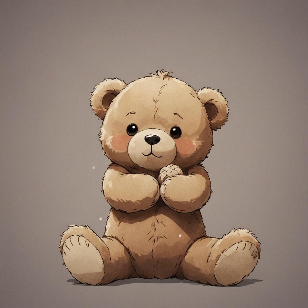 Anime Teddy Bear Needs a Hug
