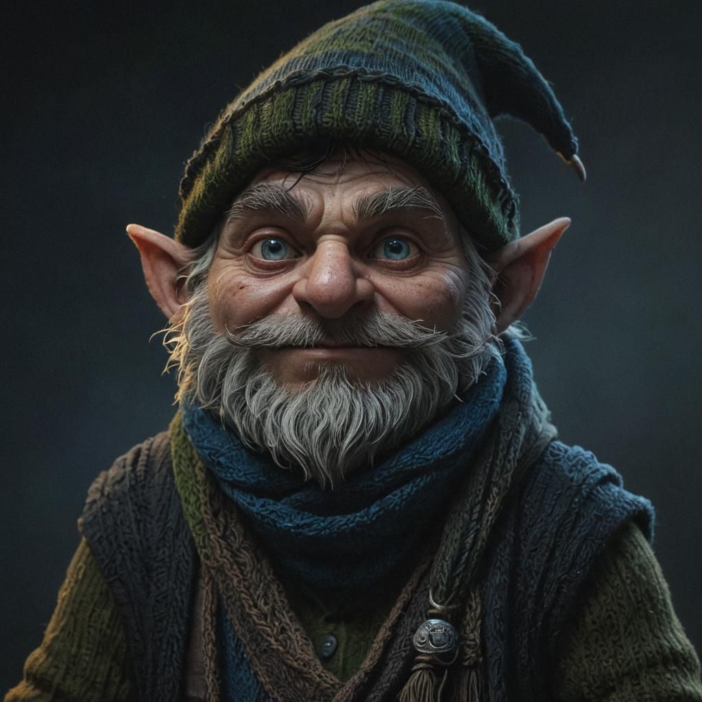 Gnome Thief Portrait in Dark Fantasy Style