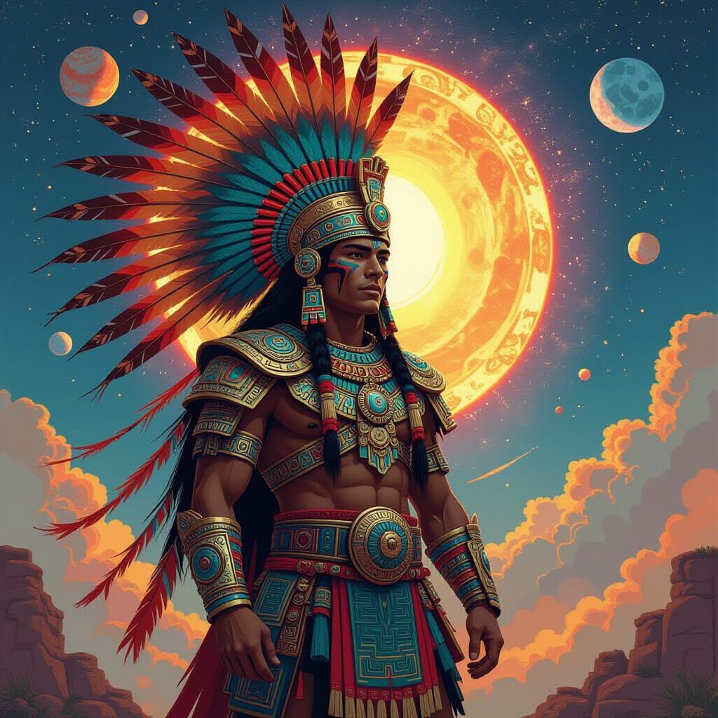 Huitzilopochtli in Cosmic Aztec Solar System