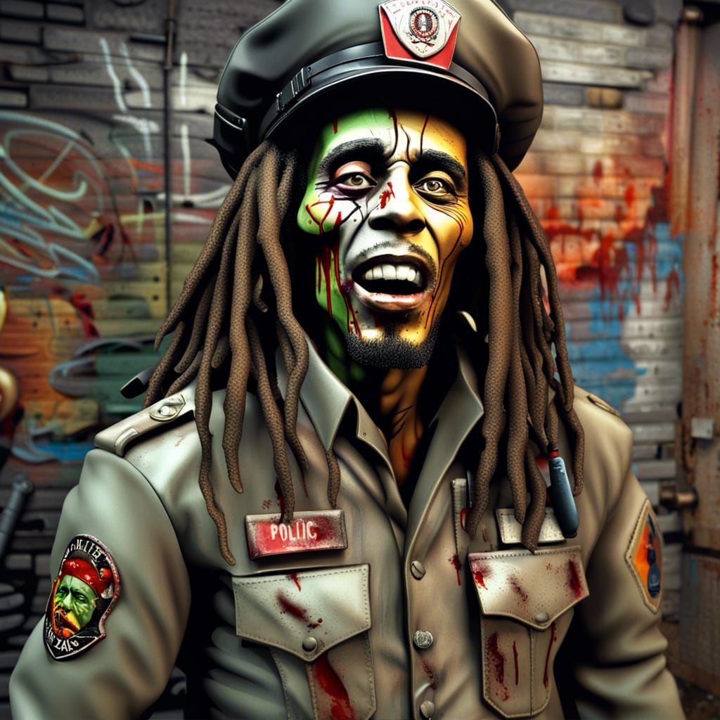 Bob Marley Police Zombie