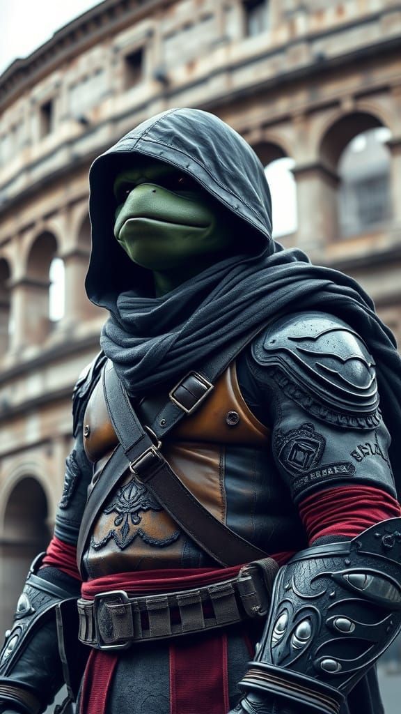 Armored Ninja Turtle Warrior at the Colosseum