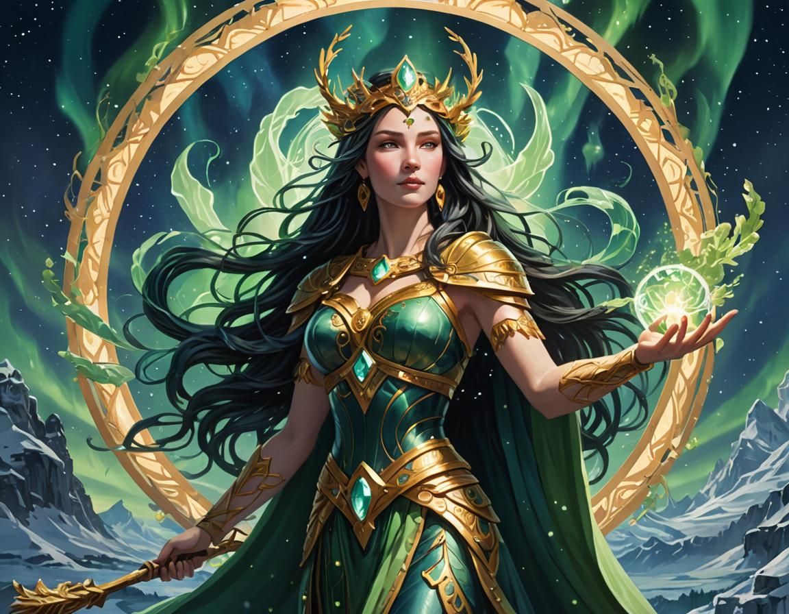Goddess of the Aurora boralis
