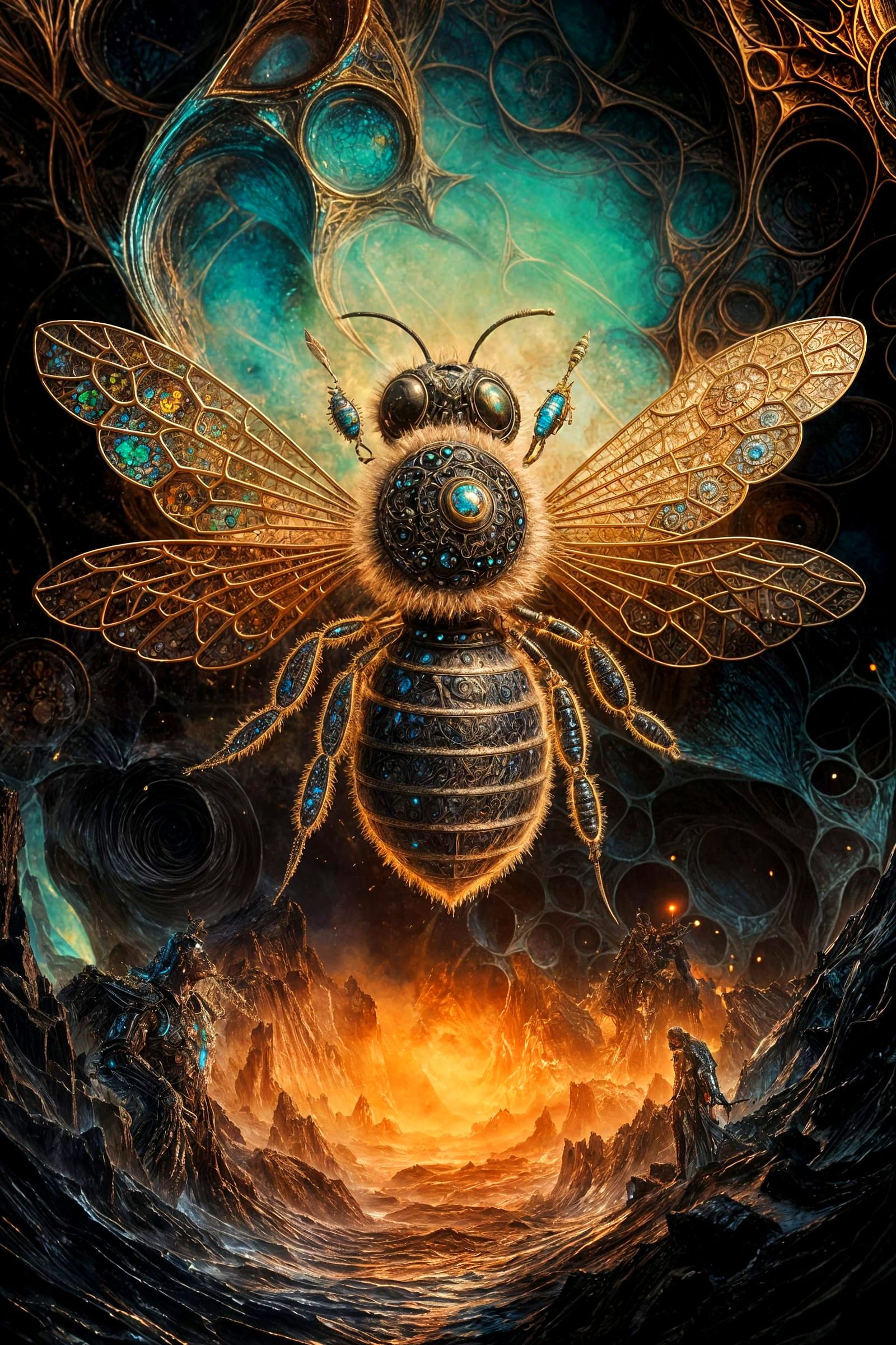 Surreal Fractal Apocalypse in Cyberpunk Style