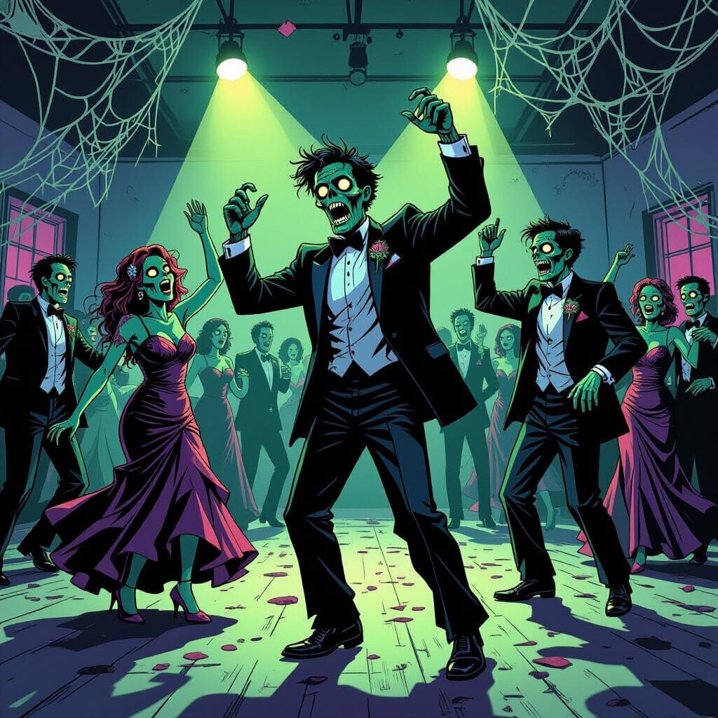Zombies Dance at Macabre High School Prom