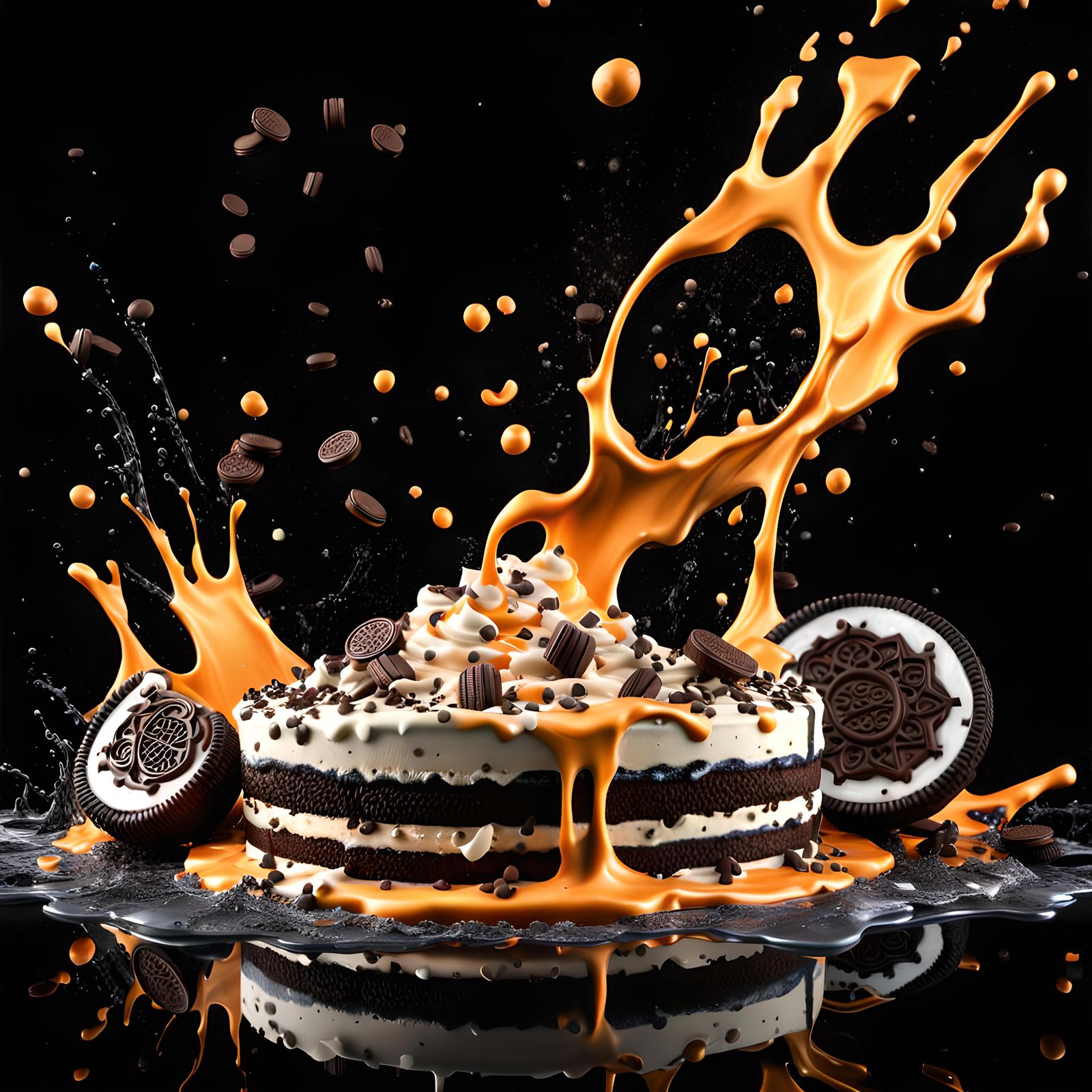 Oops Splash Of Oreo Jaffa Cheesecake.