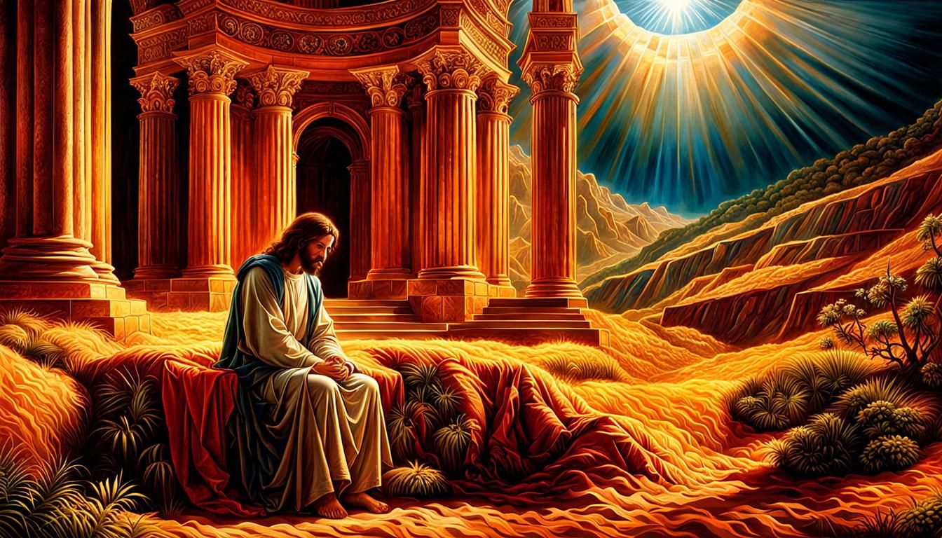 Jesus Praying: A Digital Matte Painting