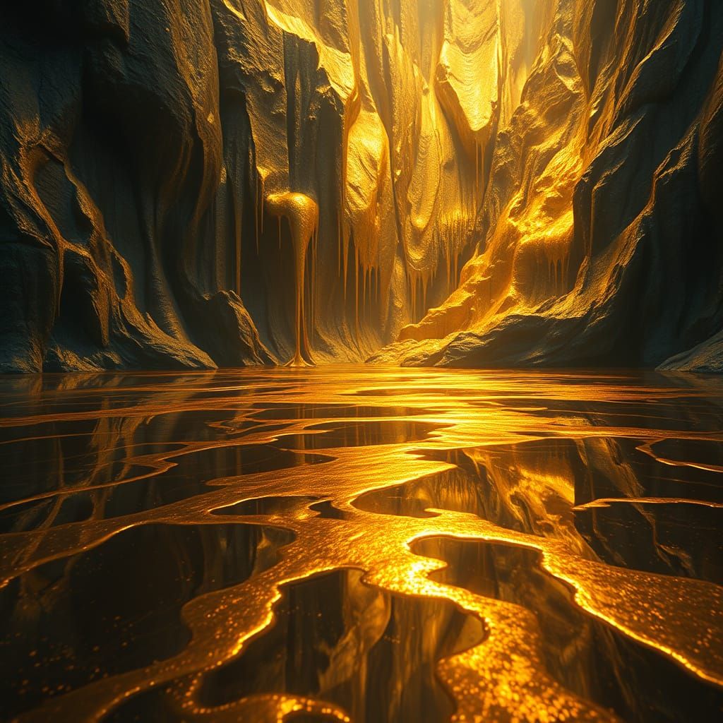 Golden Oasis in a Fantasy Realm