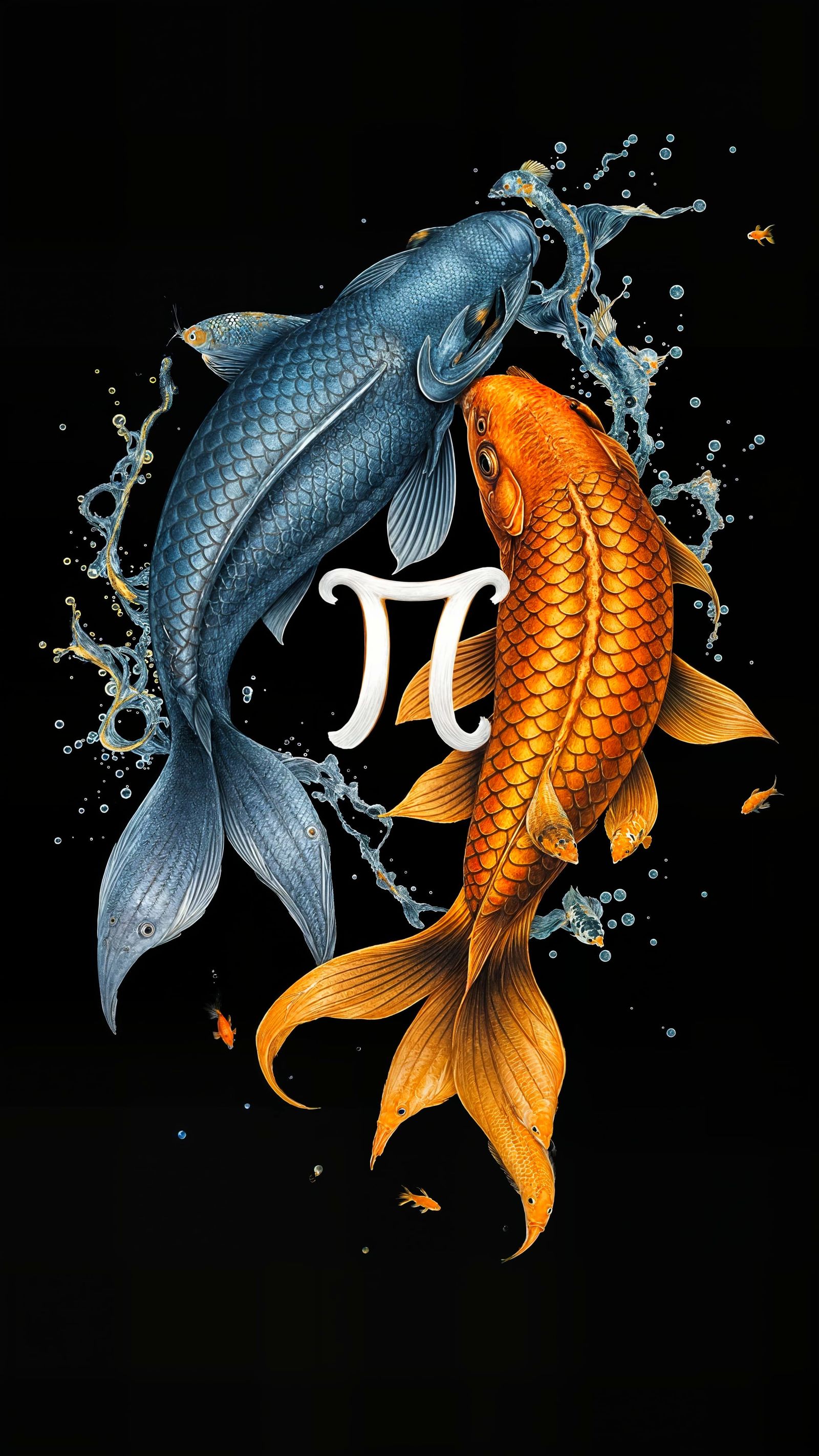 Ethereal Dance of Koi Fish in Harmony