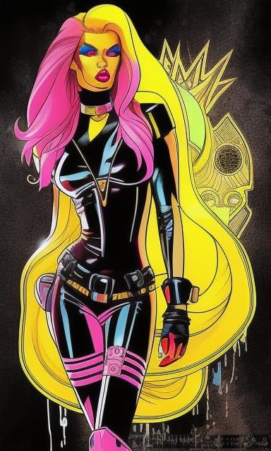 Alien Supermodel: Vivid Comic Art in Trash Polka Style