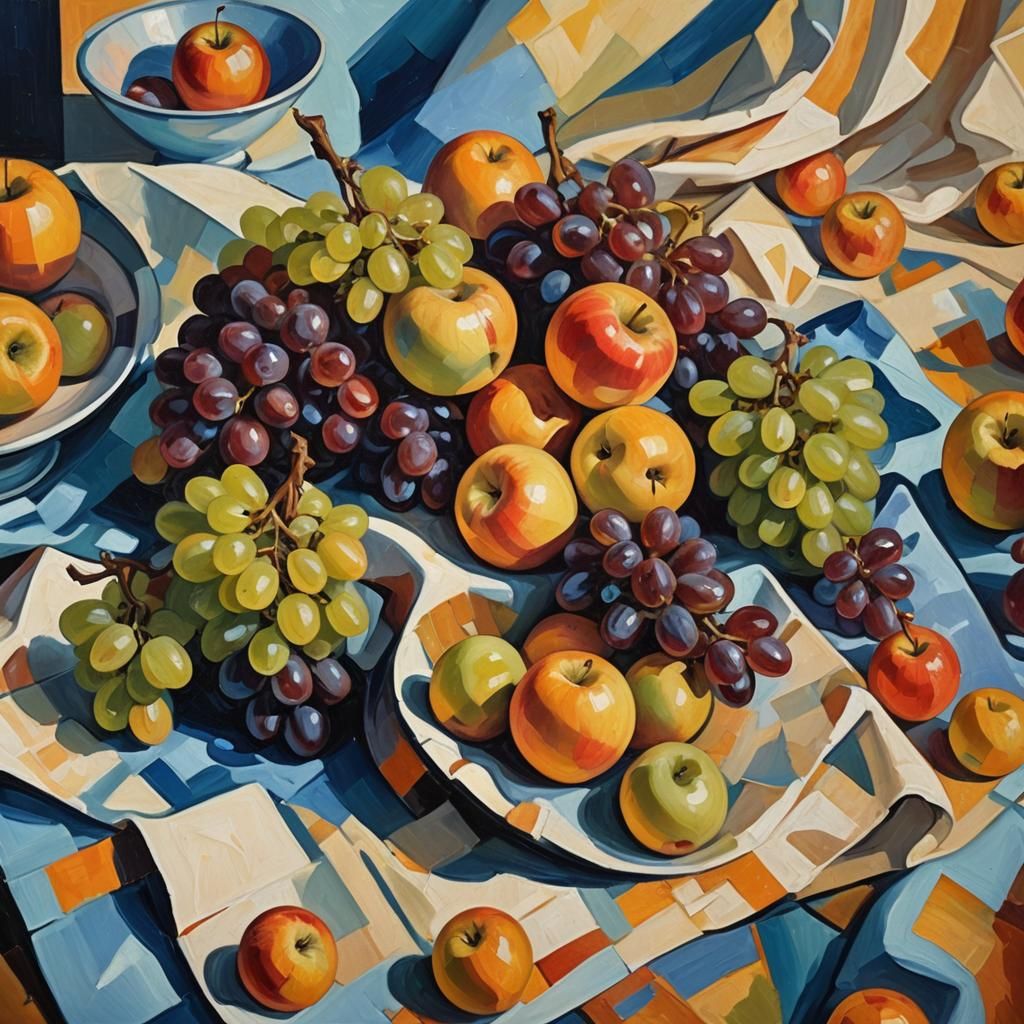 Expressionist Still Life: Fruit in Oil Painting