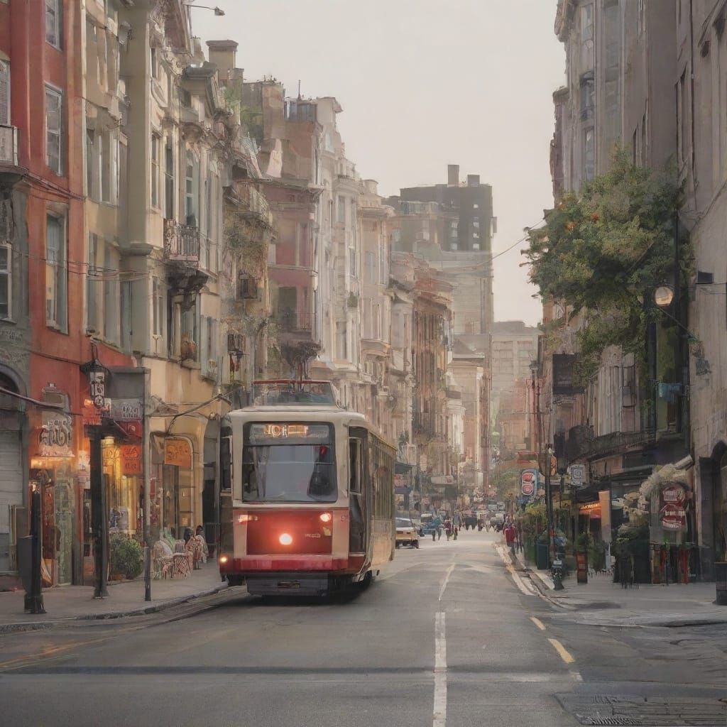 Abstract Cityscape with Blurred Motion