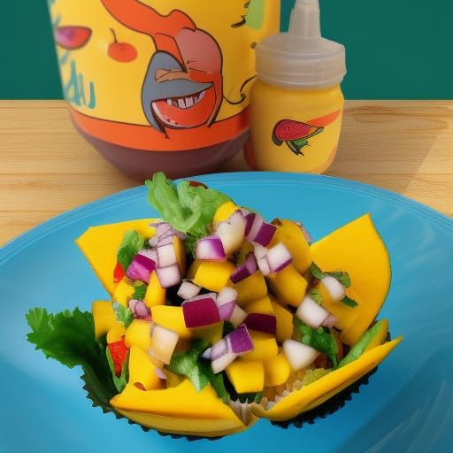 Plantain Burrito Bowl Cupcake: Hyperrealistic Splash Art