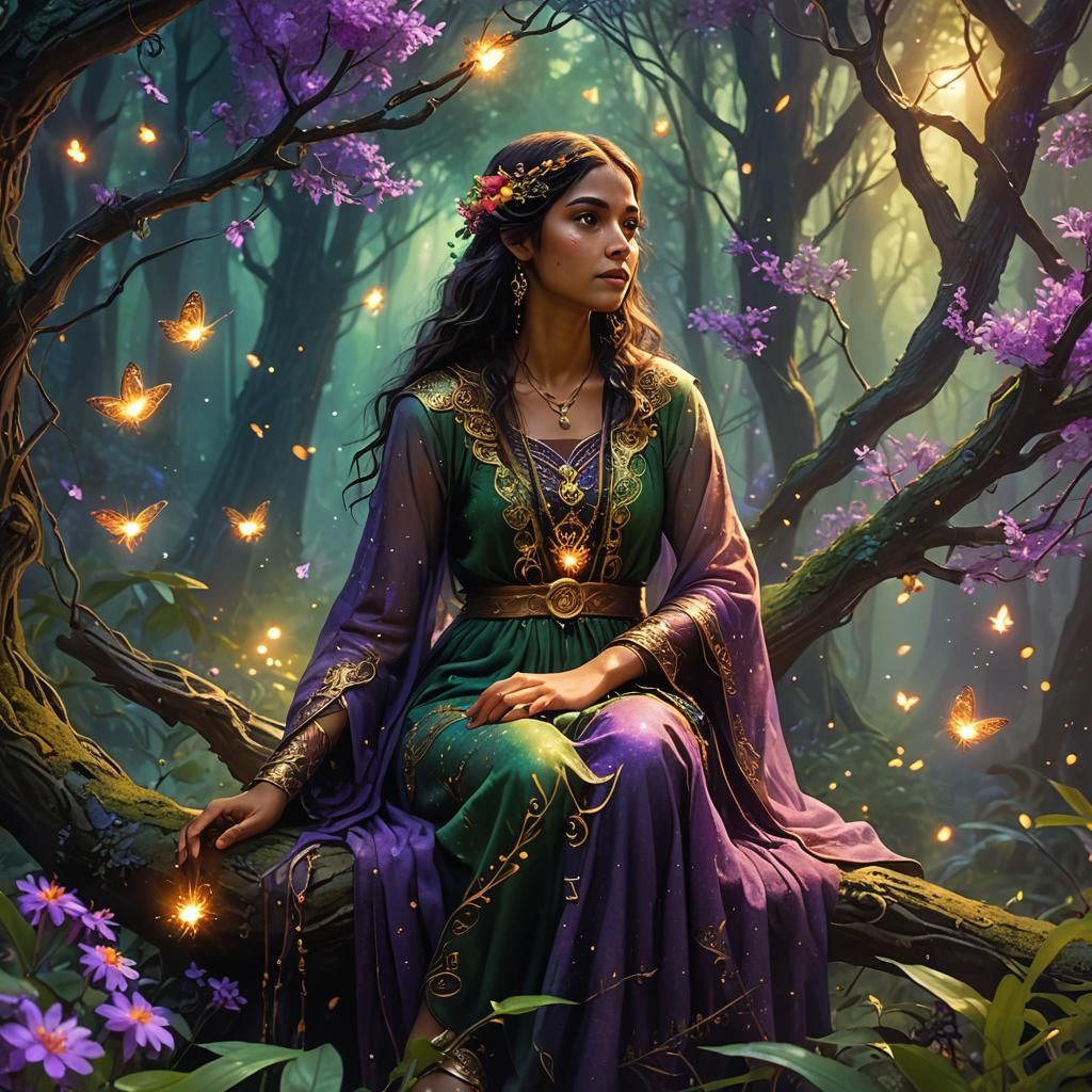Aseel in Whimsical Forest: Fantastical Concept Art