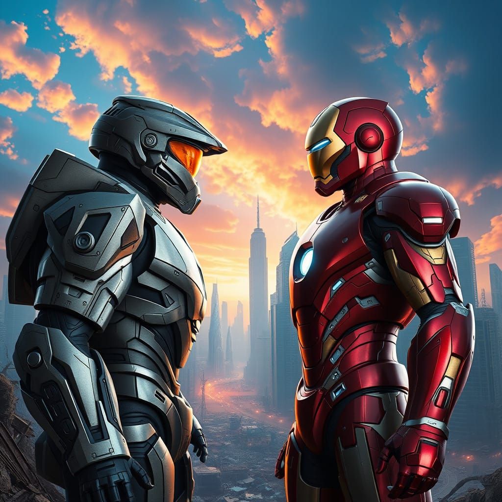 Master Chief vs Iron Man in Epic Sci-Fi Showdown