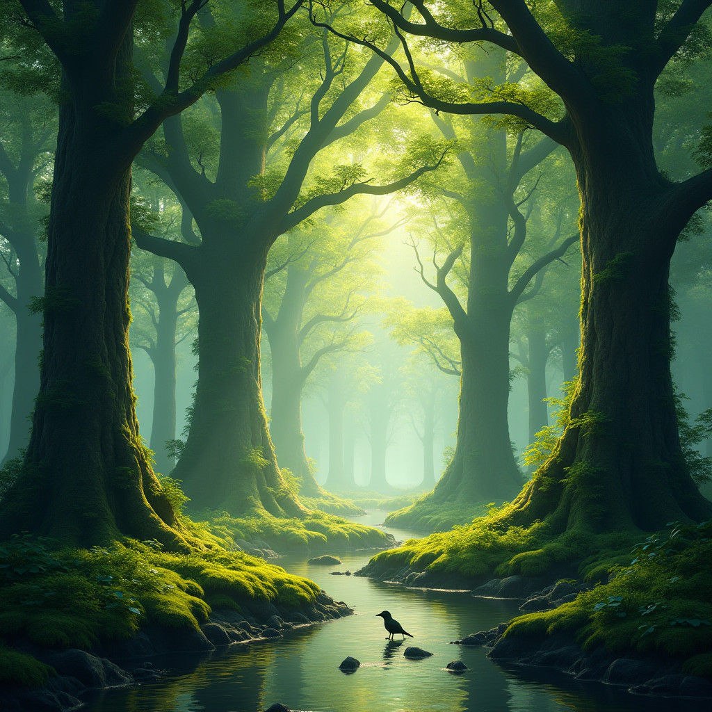 Enchanted Forest Cathedral in Ultra-Realistic Style