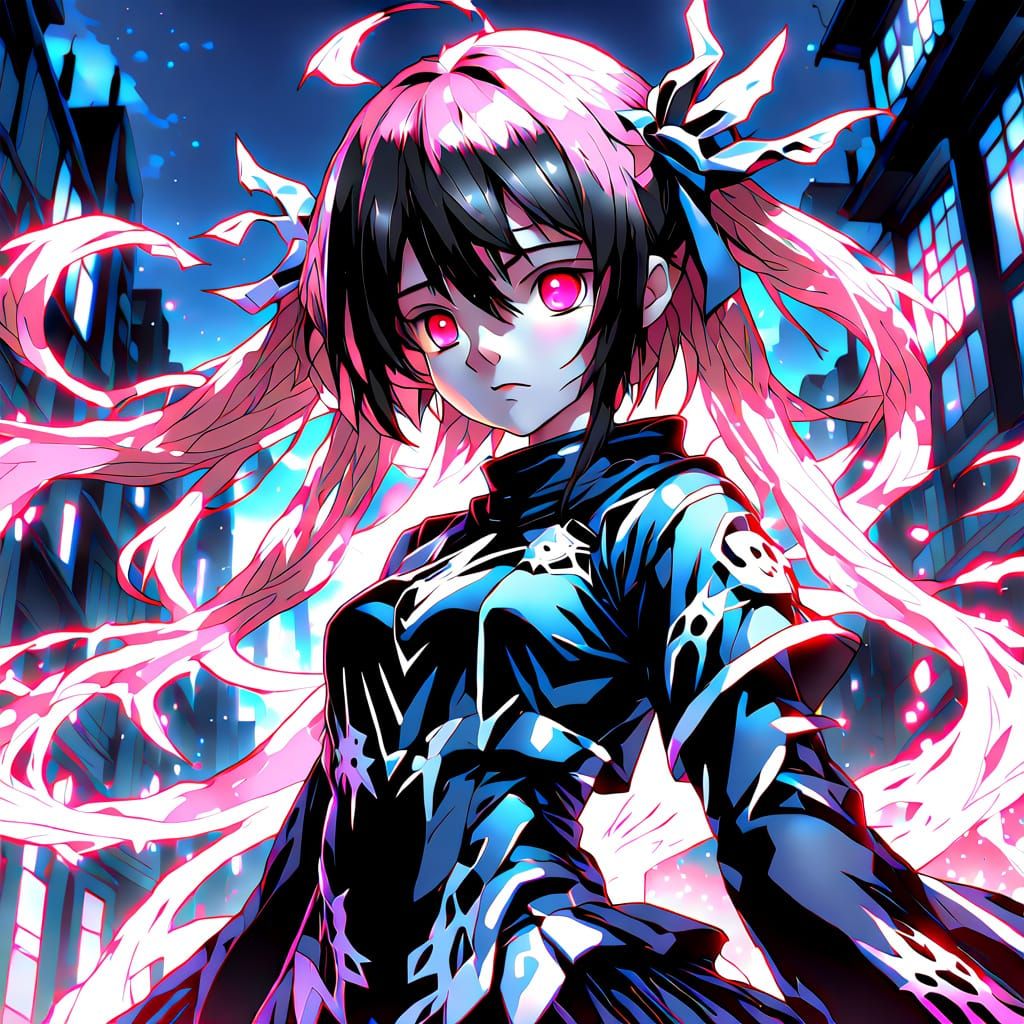 Surreal Pink Nightmare Wraith Woman in Fantasy Art Style