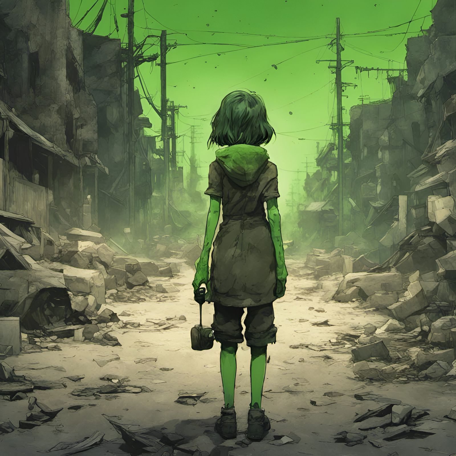 Toxic Girl in Radioactive Fallout, Manhwa Style
