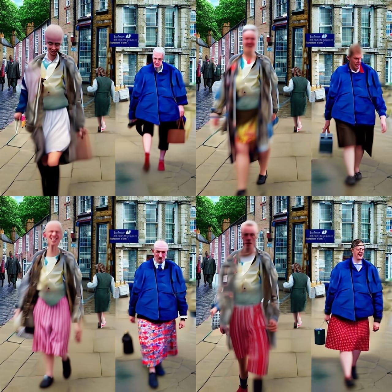 People Strolling UK Streets: Photorealistic 8k