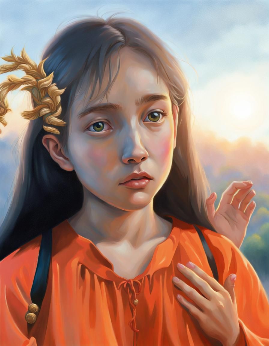 Ethereal Renaissance Painting in Studio Ghibli Style