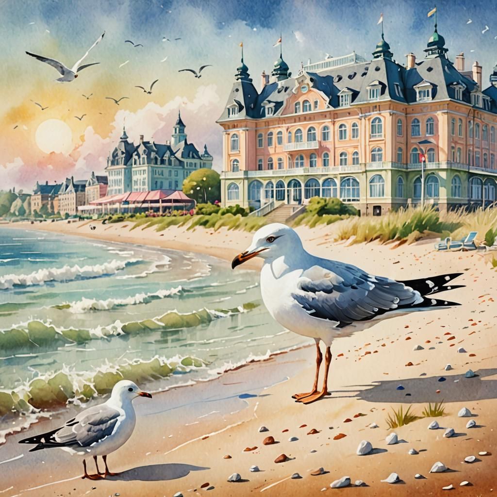 Summer Fun. The  Kurhaus hotel in Scheveningen, the Netherla...