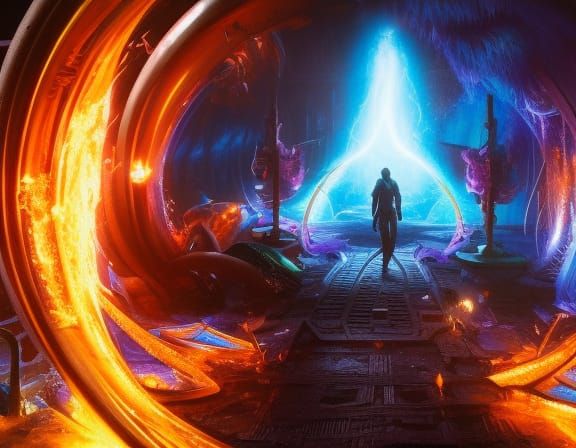 Dimensional Portal in Ultra Detailed Digital Art