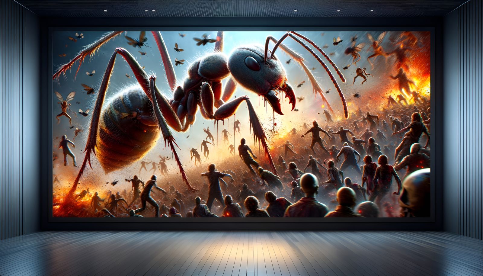 Giant Ant vs Zombies: Epic Digital Art Battle
