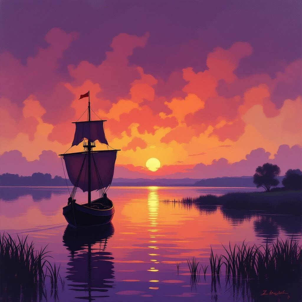 Abstract Purple Hues Inspired by Masters