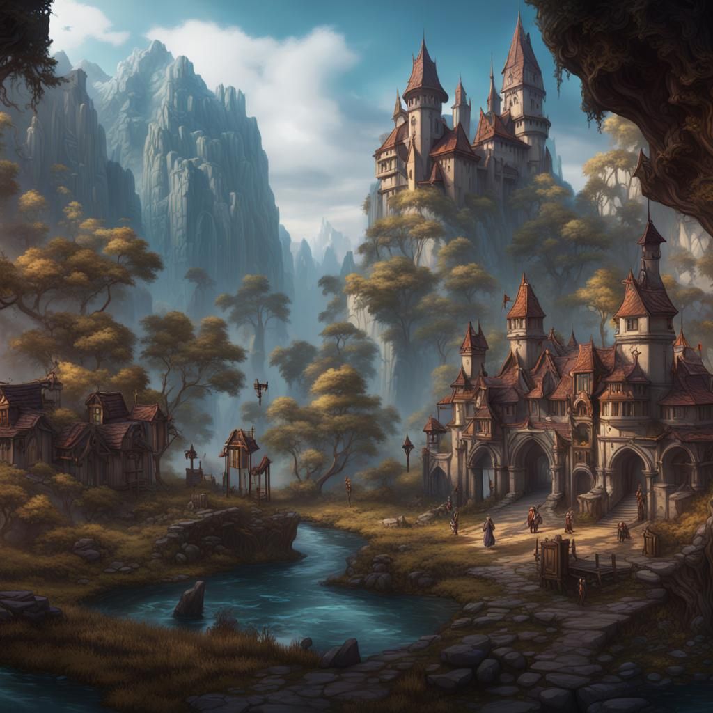 Fantastical Adventuring Party Concept Art