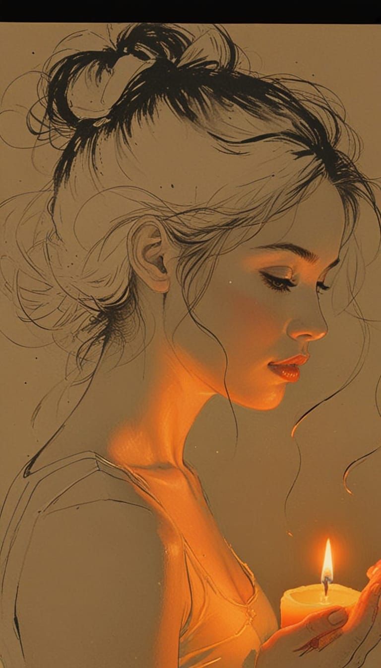 Hope Endures: A Single Candle Burning Brightly