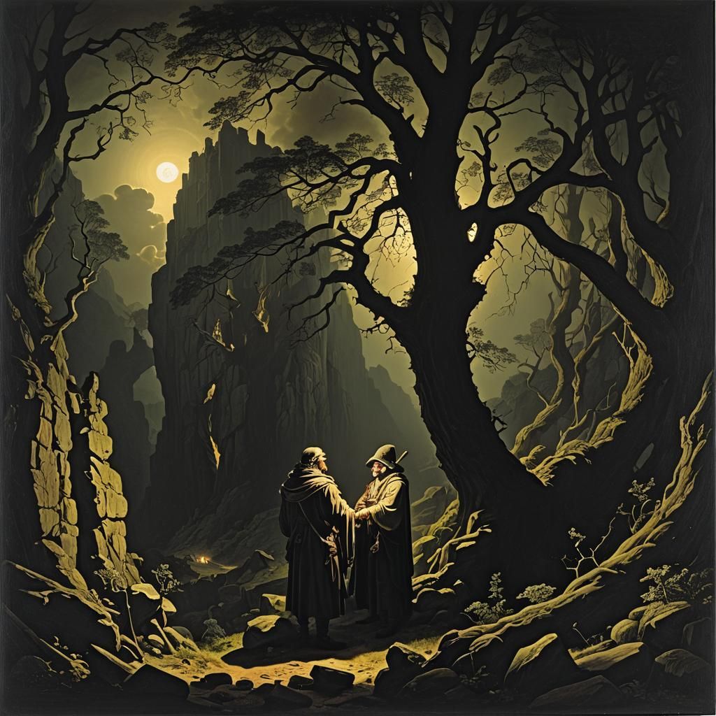 Grimdark Scene Inspired by Wright of Derby