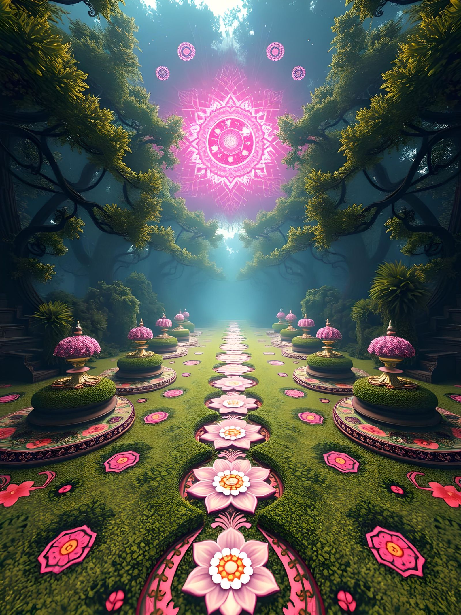Symmetric Psytrance Wonderland in High Resolution