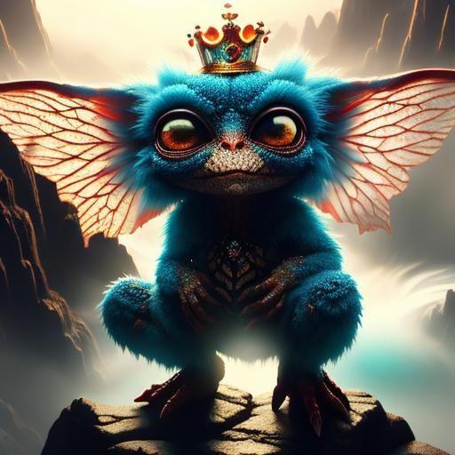 Plushie Fairy Voodoo Creature on Stone Steps