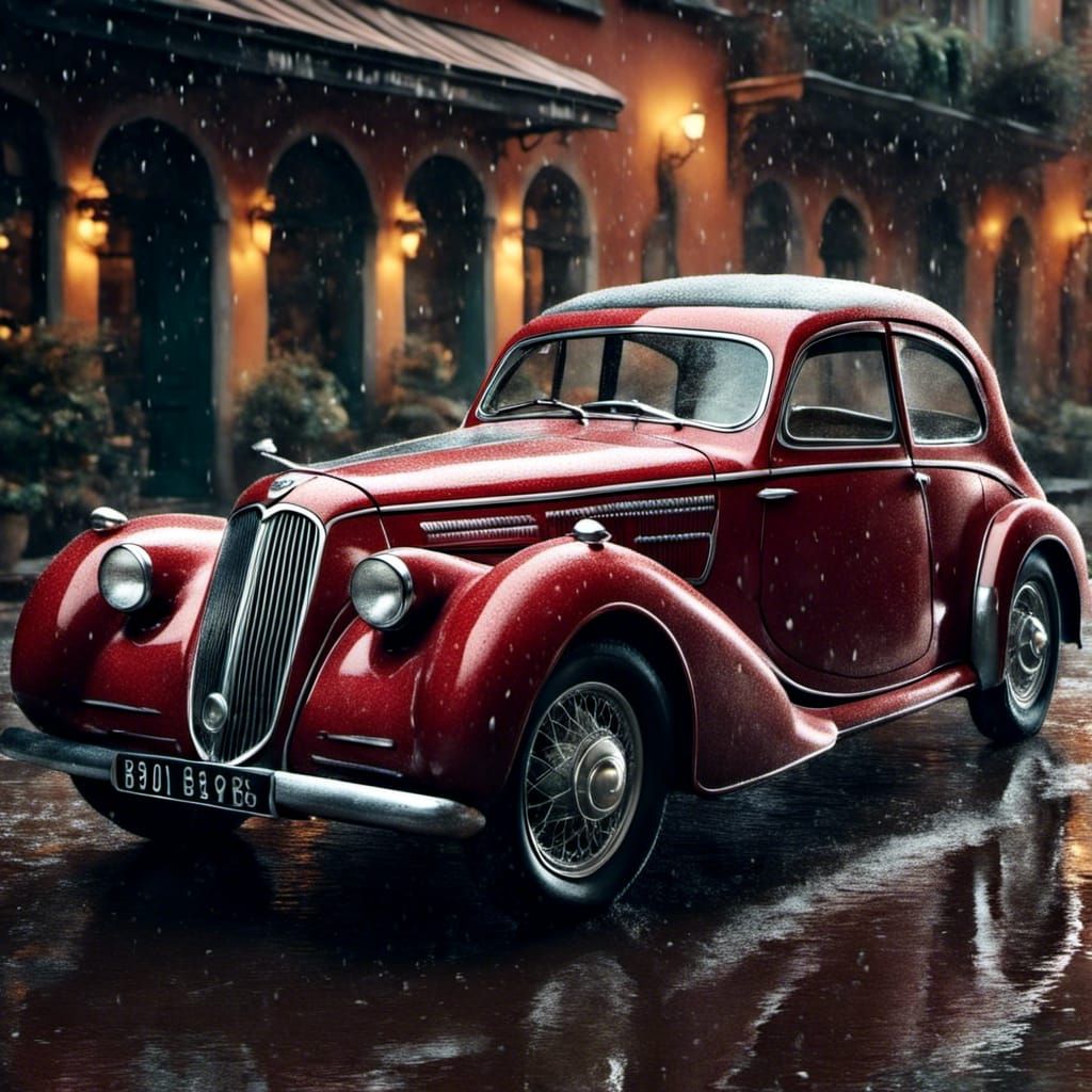 1939 Alfa Romeo 8C 2900B Lungo, Hyperrealistic Car Photograp...
